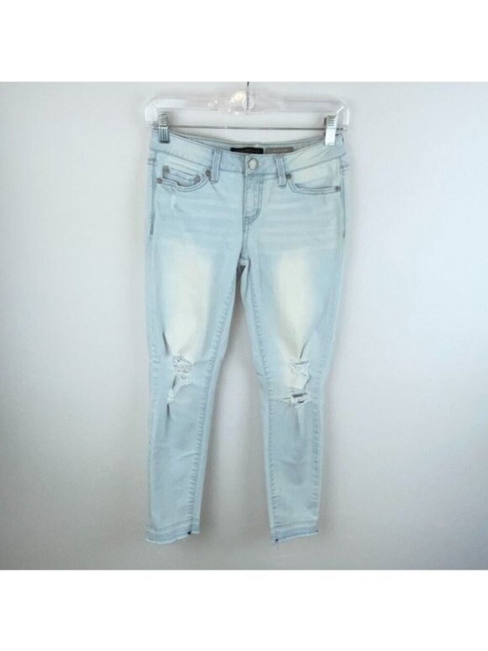 Aeropostale Aero Womens Light Bleach Wash Cropped Jeggings 2 *